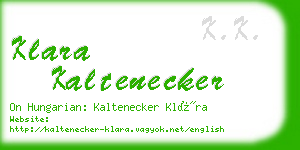 klara kaltenecker business card